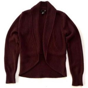Cropped Burgundy Cardigan